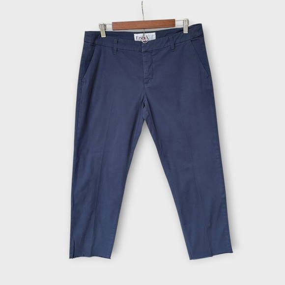 Frank & Eileen Pants - Frank & Eileen Wicklow Italian Performance Chino Crop Pants in Navy, size 10